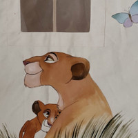 چادر سرخپوستی با نقاشی شیرشاه به همراه زیرانداز