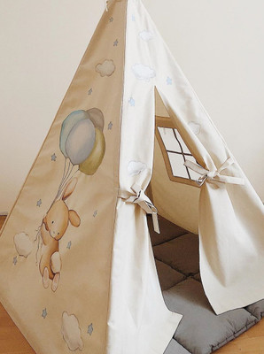 چادر سرخپوستی با نقاشی خرگوش به همراه زیرانداز